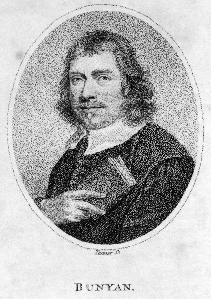 John Bunyan (1628-88) frontyspis do Pilgrims Progress, 1805 autorstwa American School
