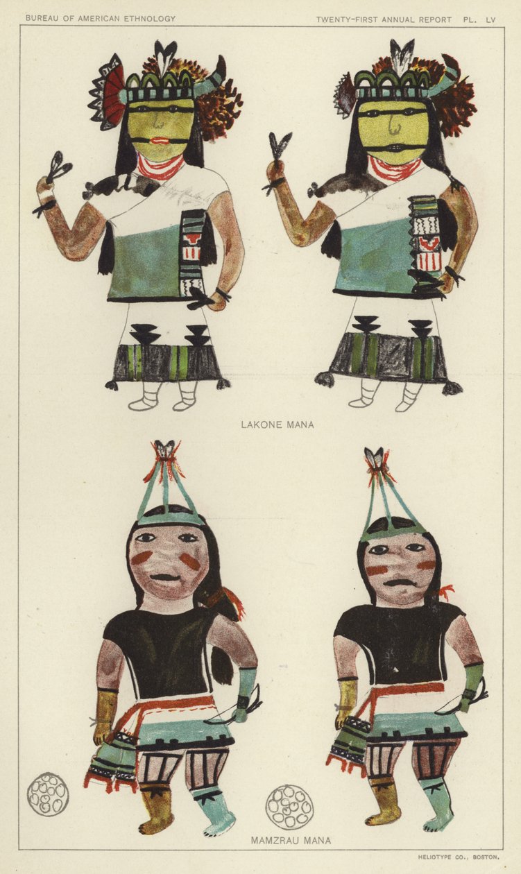 Lakone Mana, Mamzrau Mana (kolorowa litografia) autorstwa American School
