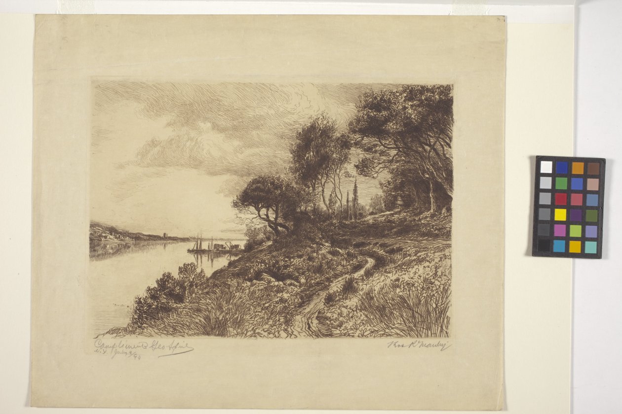 Polimento de paisagem (tinta) autorstwa American School