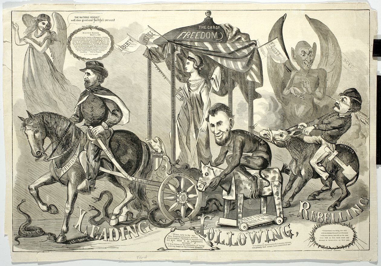 Prowadzący, podążający, buntujący się, 1864 autorstwa American School