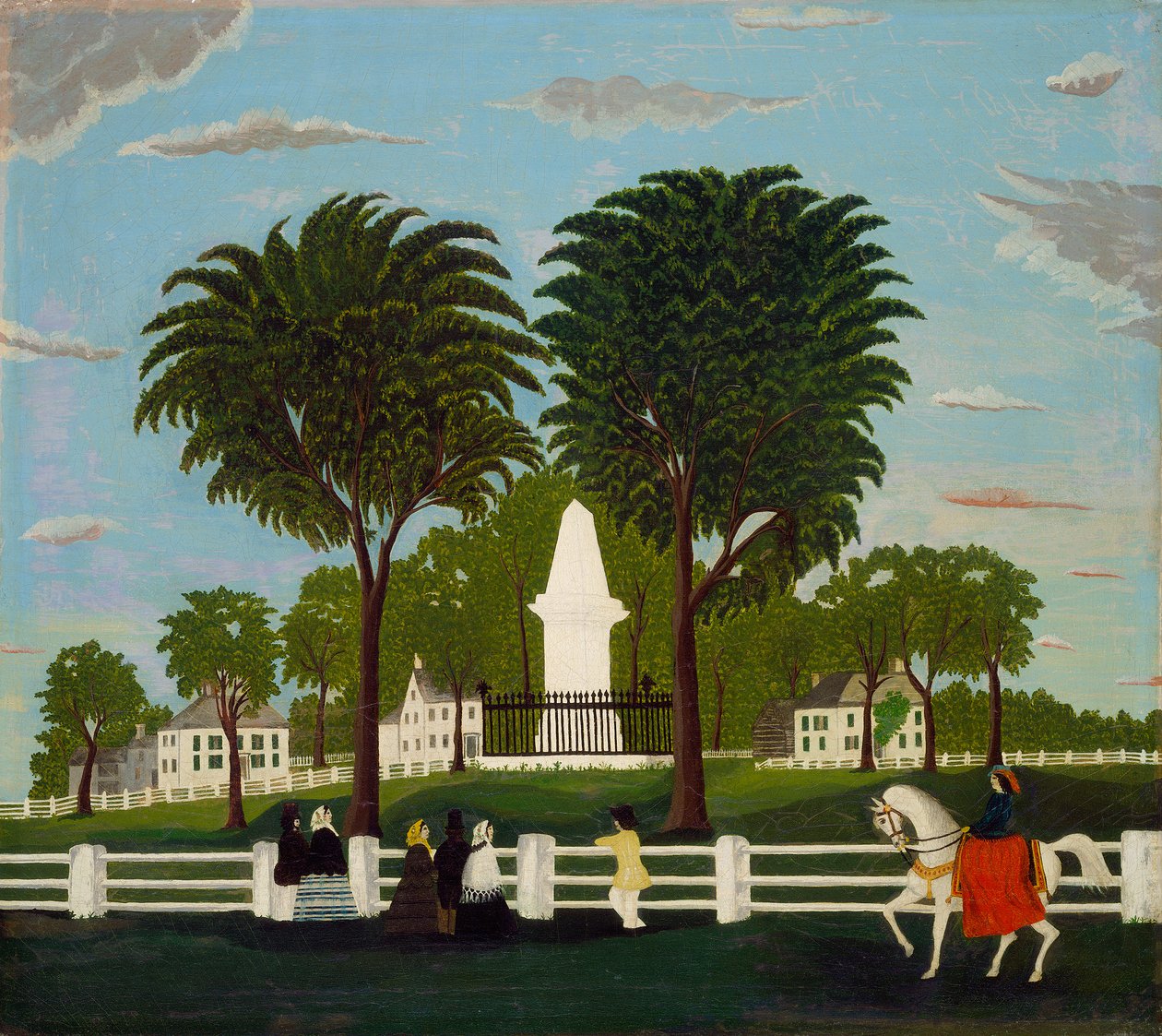 Pomnik bitwy Lexington, c.1830 autorstwa American School