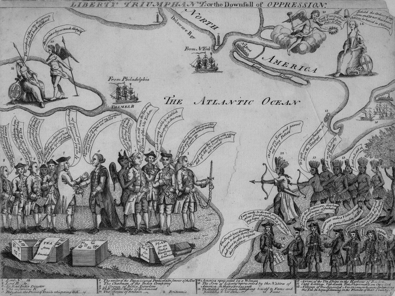 Triumf wolności, czyli upadek ucisku, 1773 autorstwa American School