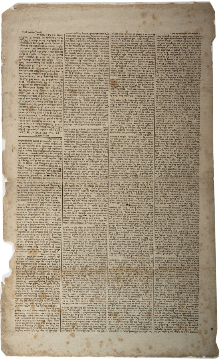 Wolność słowa i prasy, styczeń 1799 autorstwa American School