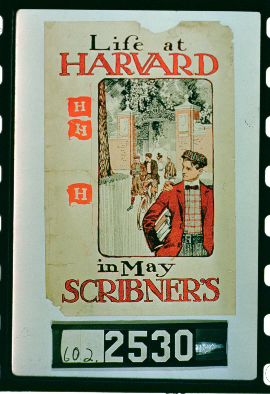 Życie na Harvardzie, plakat reklamujący majowe wydanie magazynu Scribners autorstwa American School