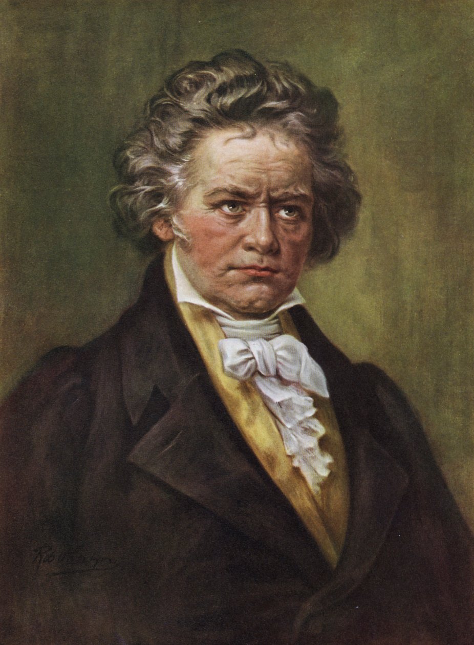 Ludwig Van Beethoven (litografia) autorstwa American School