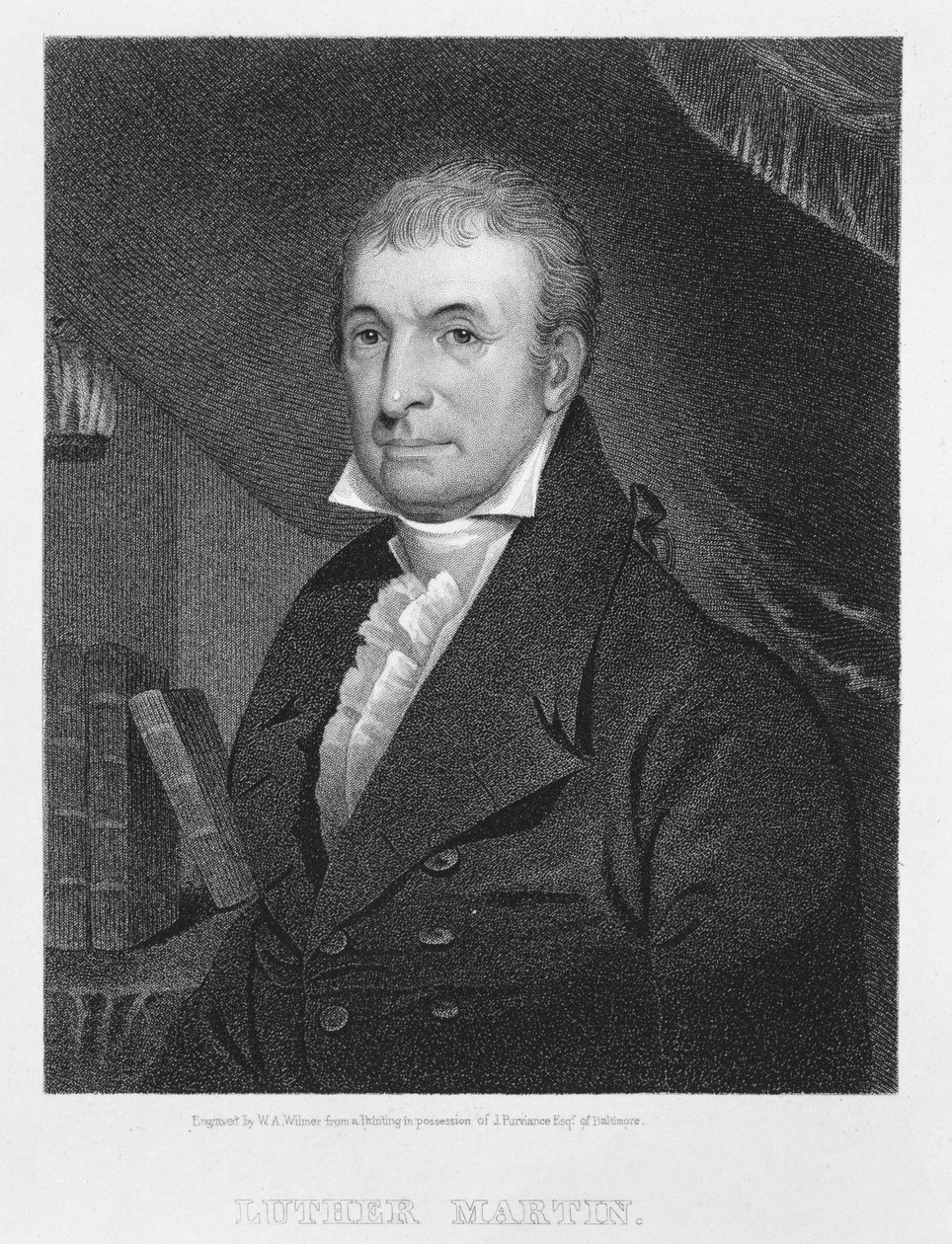 Luther Martin, grawerowane przez Williama A. Wilmera (c.1820-55) autorstwa American School