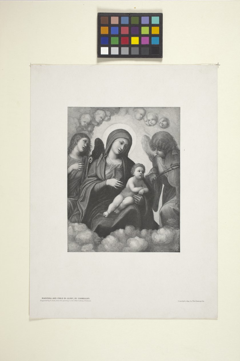 Madonna z Dzieciątkiem w chwale (atrament) autorstwa American School