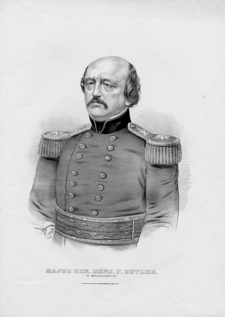 Generał dywizji. Benzoes. F. Butler z Massachusetts, wyd. przez Currier i Ives, c.1860 autorstwa American School