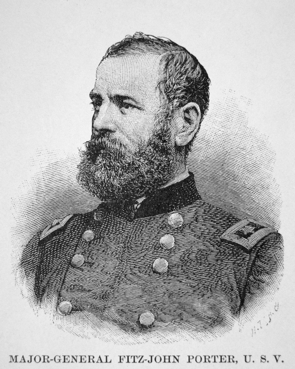 Generał dywizji Fitz John Porter (1822-1901) (grafika) autorstwa American School