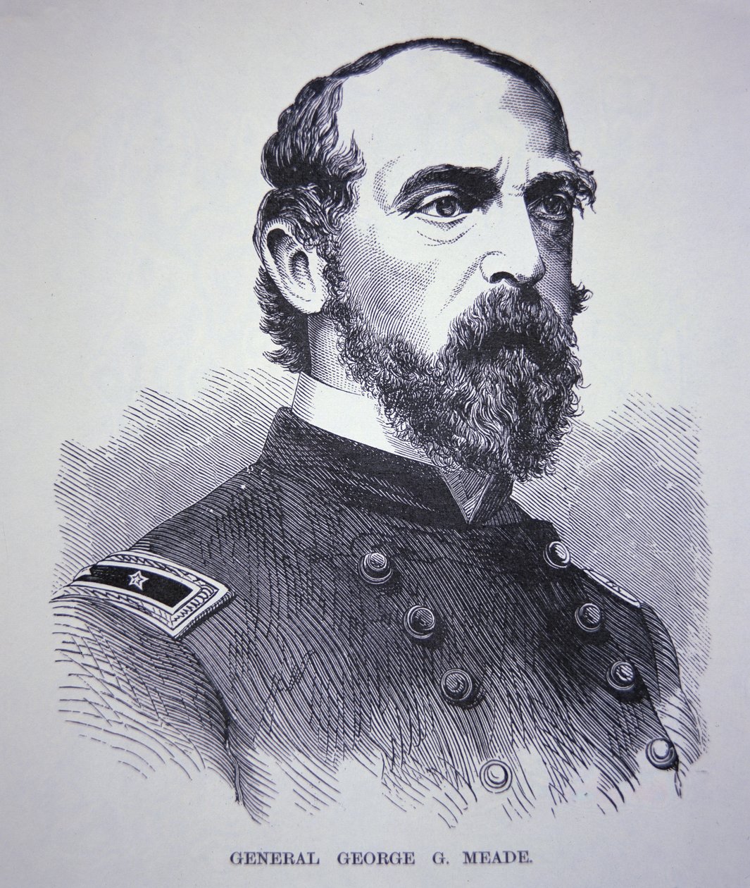 Generał dywizji George Meade (1815-72) (grafika) autorstwa American School