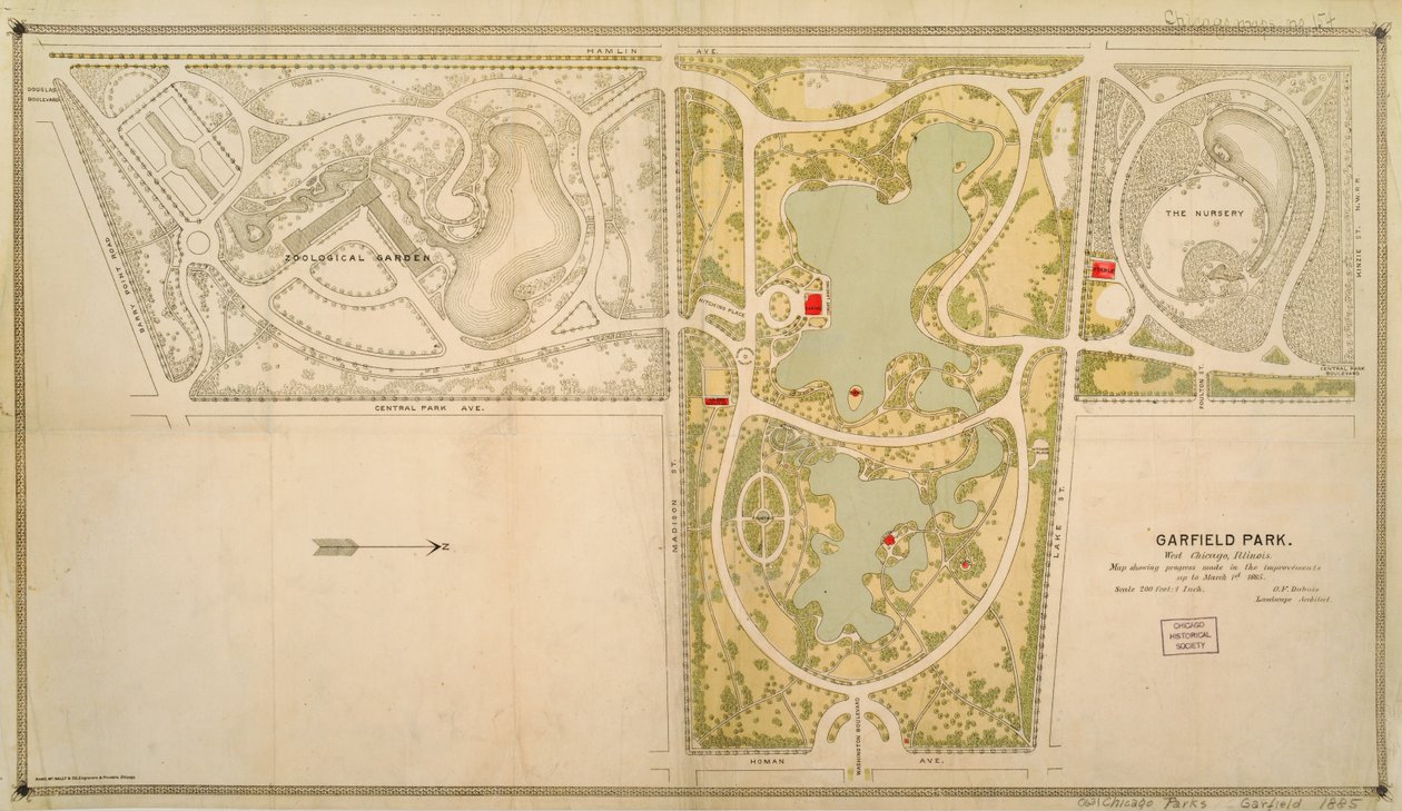 Mapa Garfield Park, Chicago, Illinois autorstwa American School