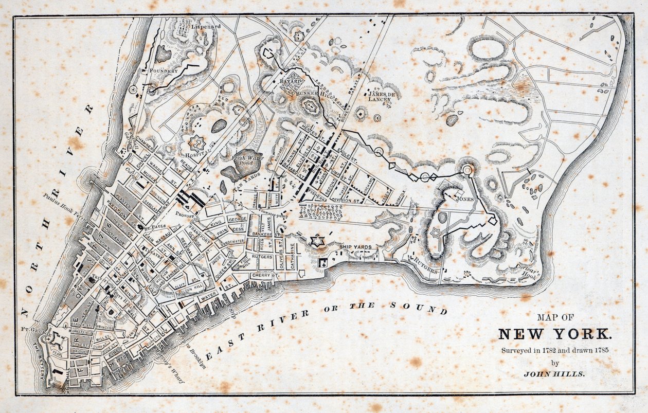Mapa Nowego Jorku (lito) autorstwa American School