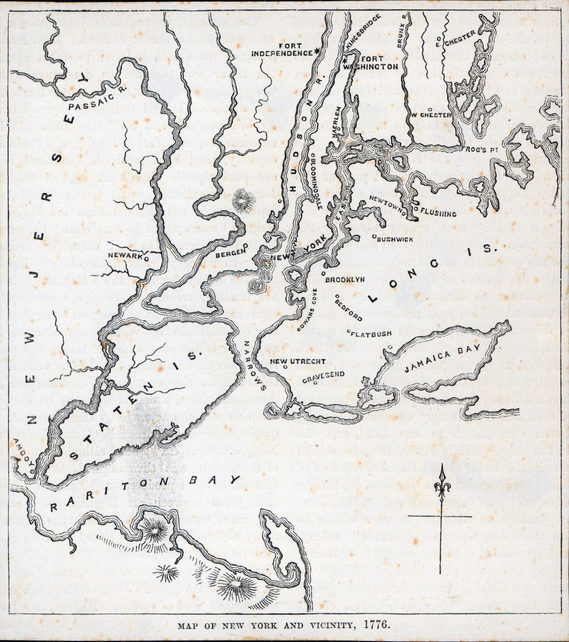 Mapa Nowego Jorku i okolic (lito) autorstwa American School