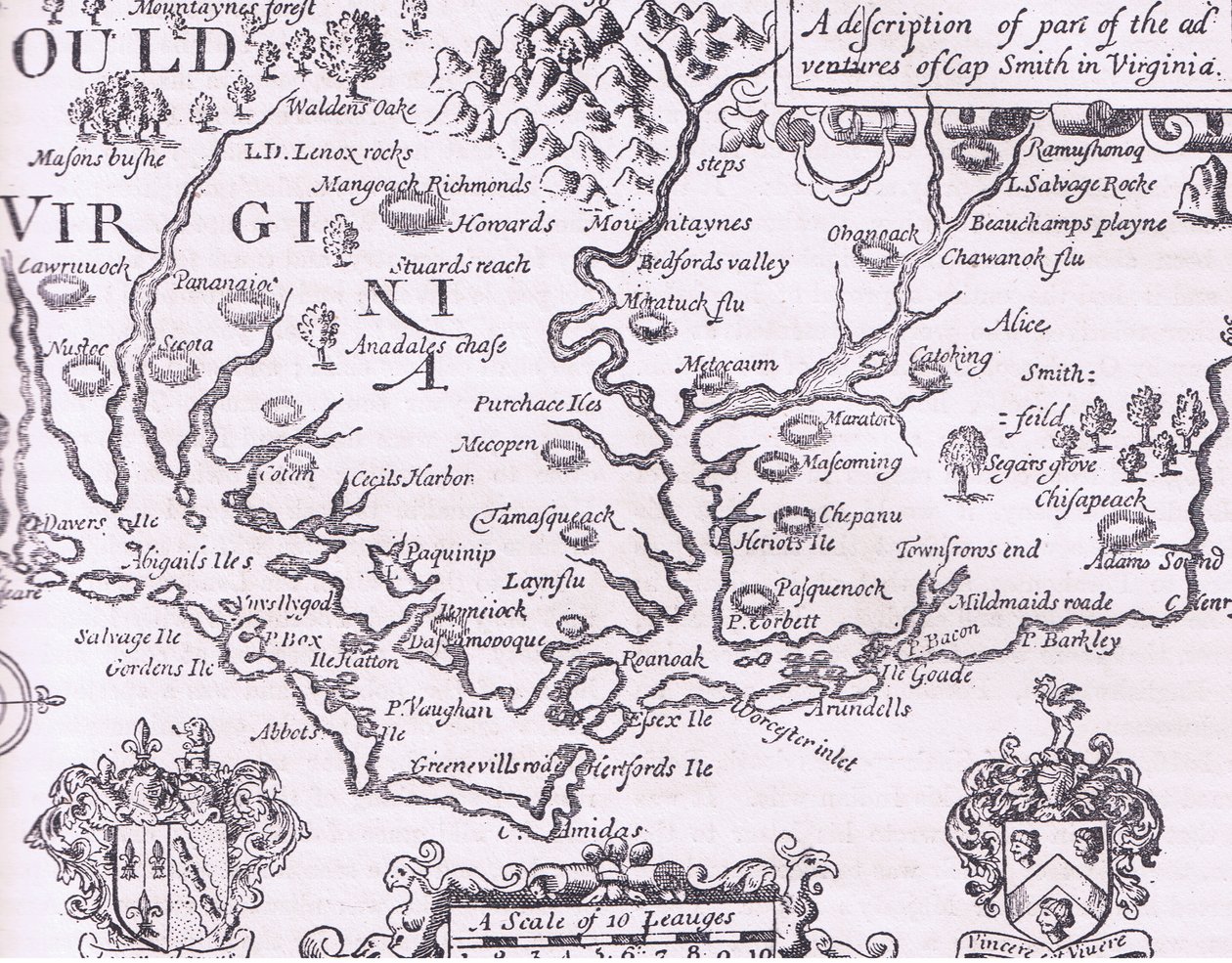 Mapa Wirginii, ilustracja z publikacji Cassell