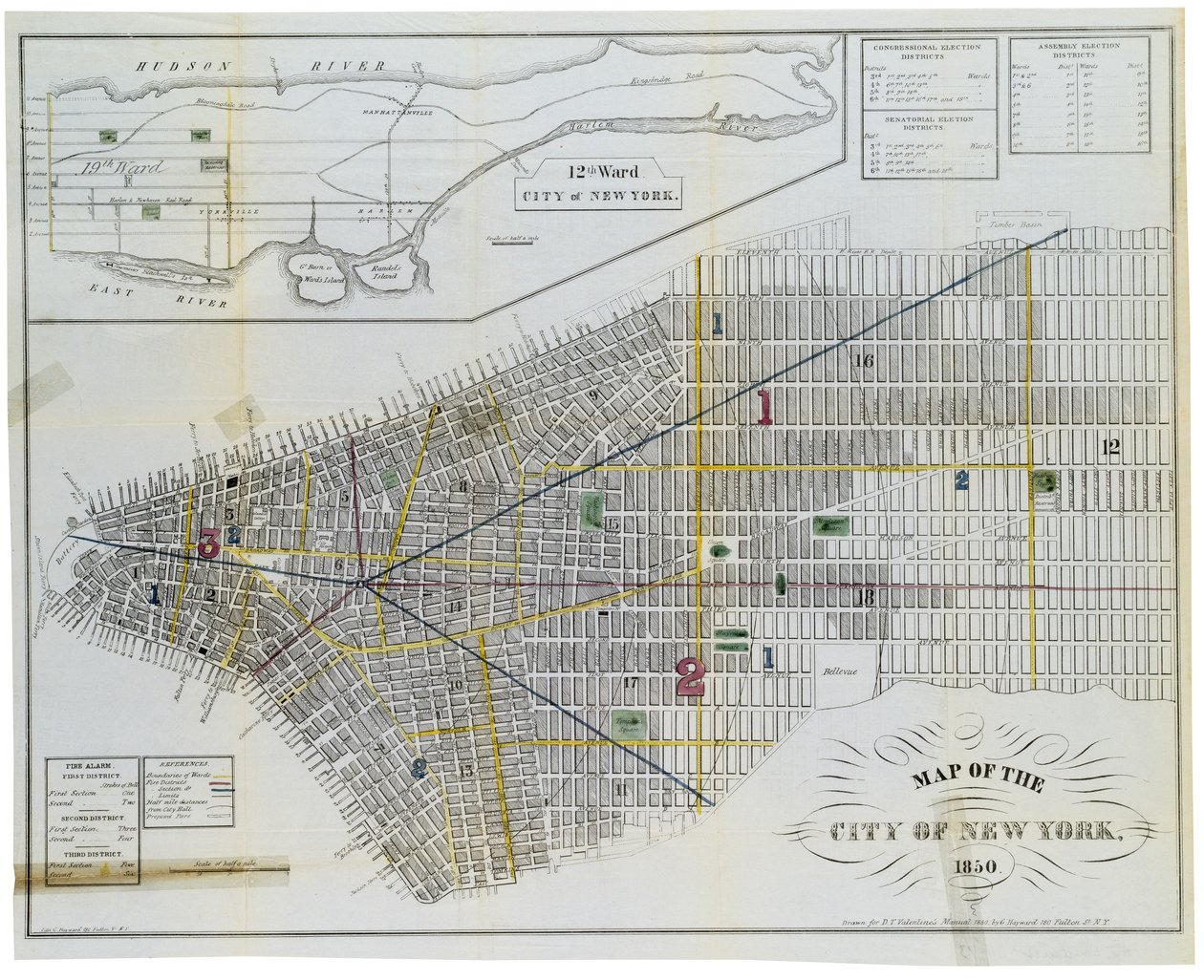 Mapa miasta Nowy Jork autorstwa American School