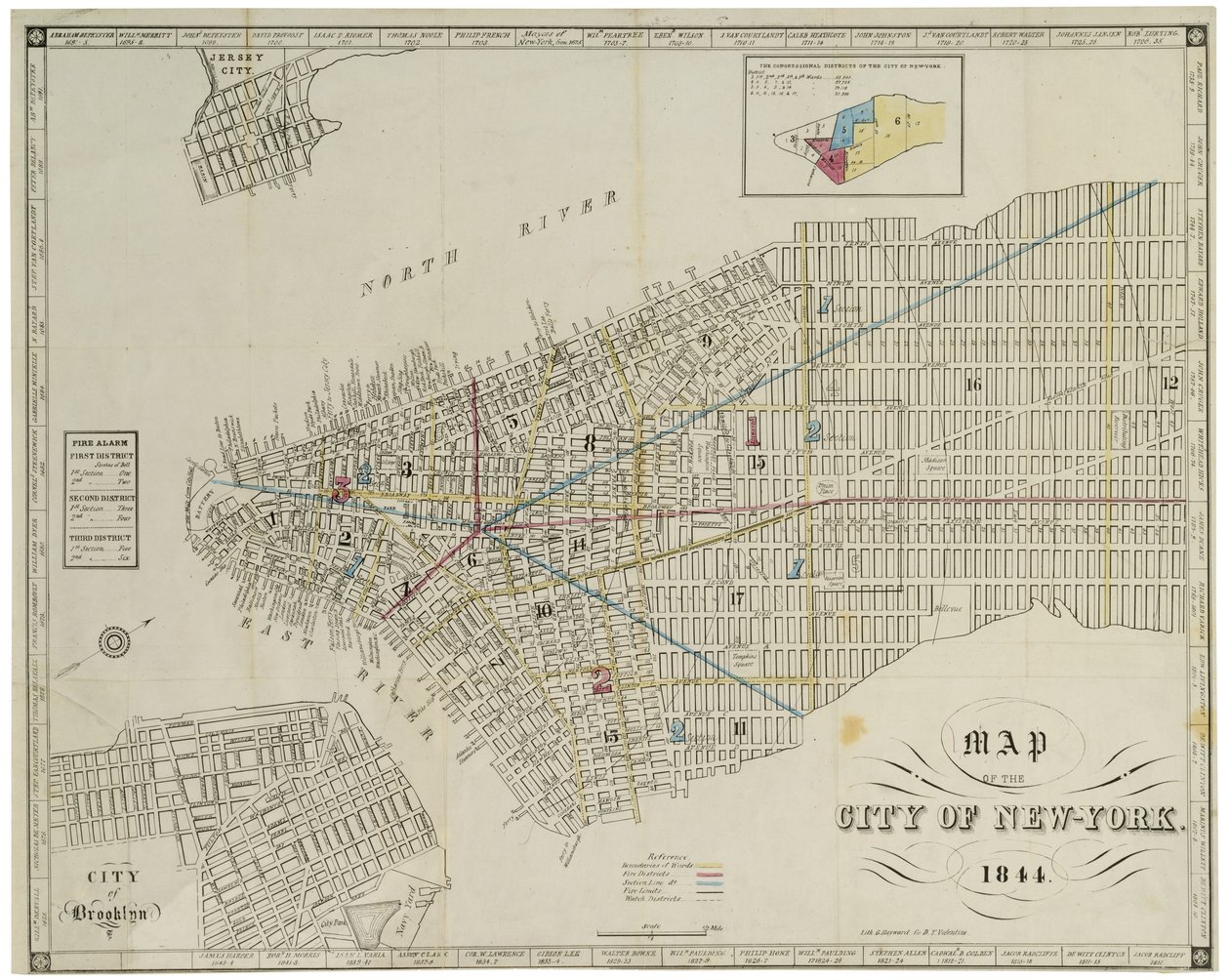 Mapa miasta Nowy Jork. autorstwa American School