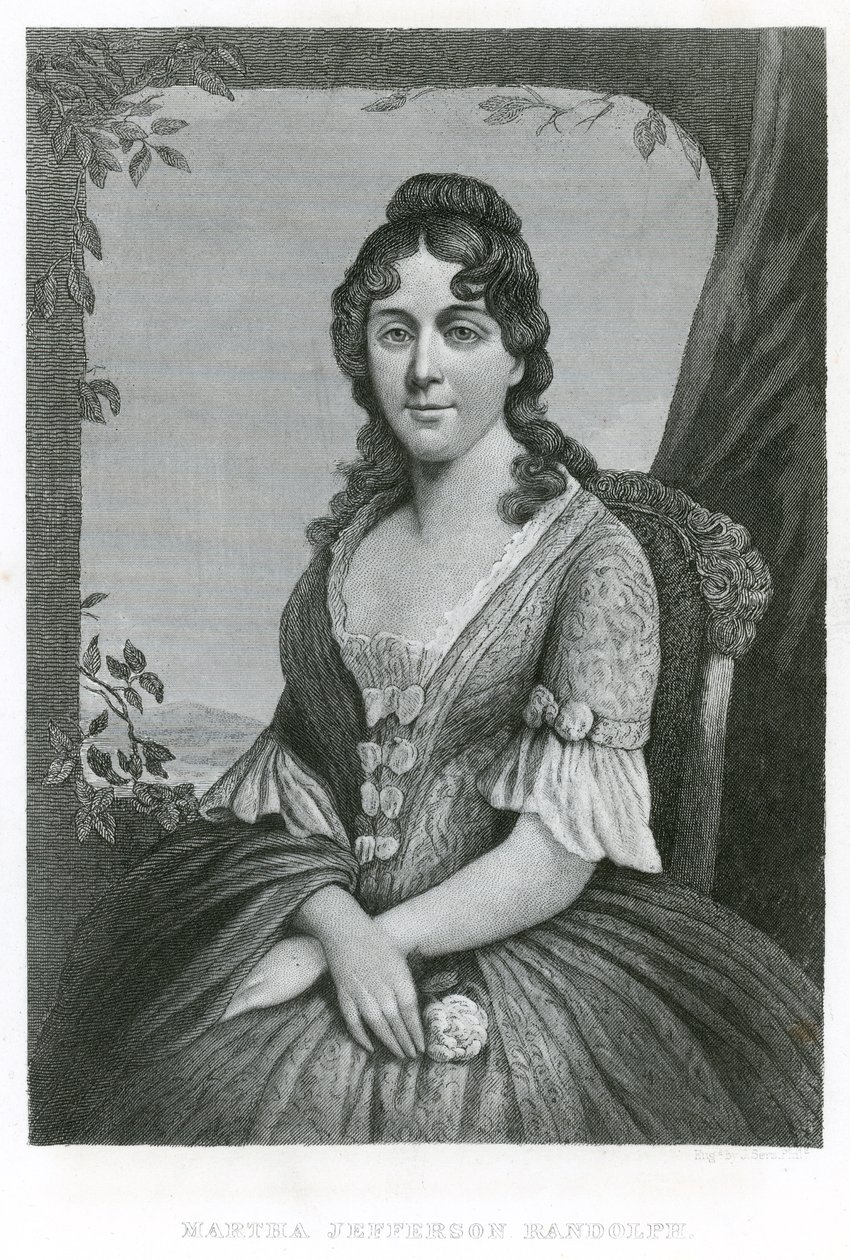 Martha Jefferson Randolph (rycina) autorstwa American School