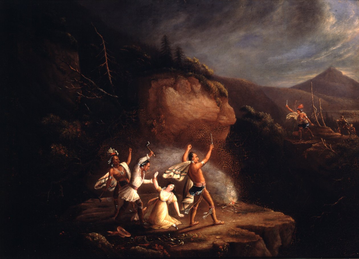 Masakra Jane McCrea, 1777, początek XIX wieku autorstwa American School