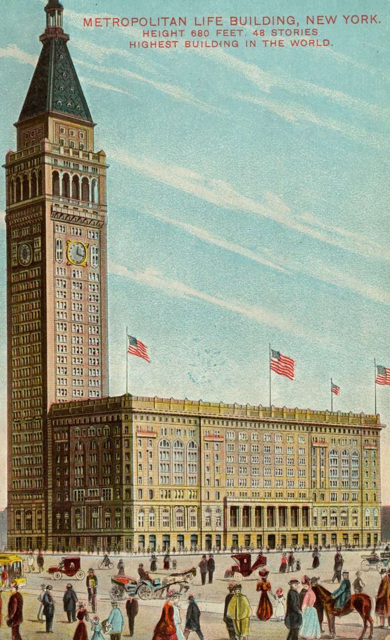 Metropolitan Life Building, Nowy Jork, c.1909-13 autorstwa American School