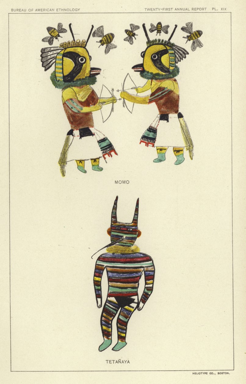 Momo, Tetanaya (kolorowa litografia) autorstwa American School