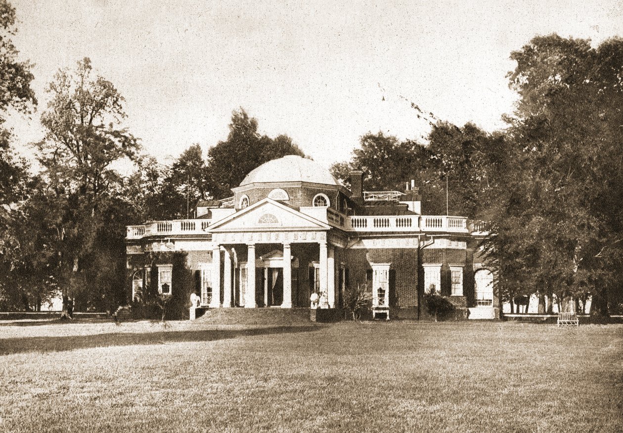 Monticello, Virginia, 1914 (wklęsłodruk w tonie sepii) autorstwa American School