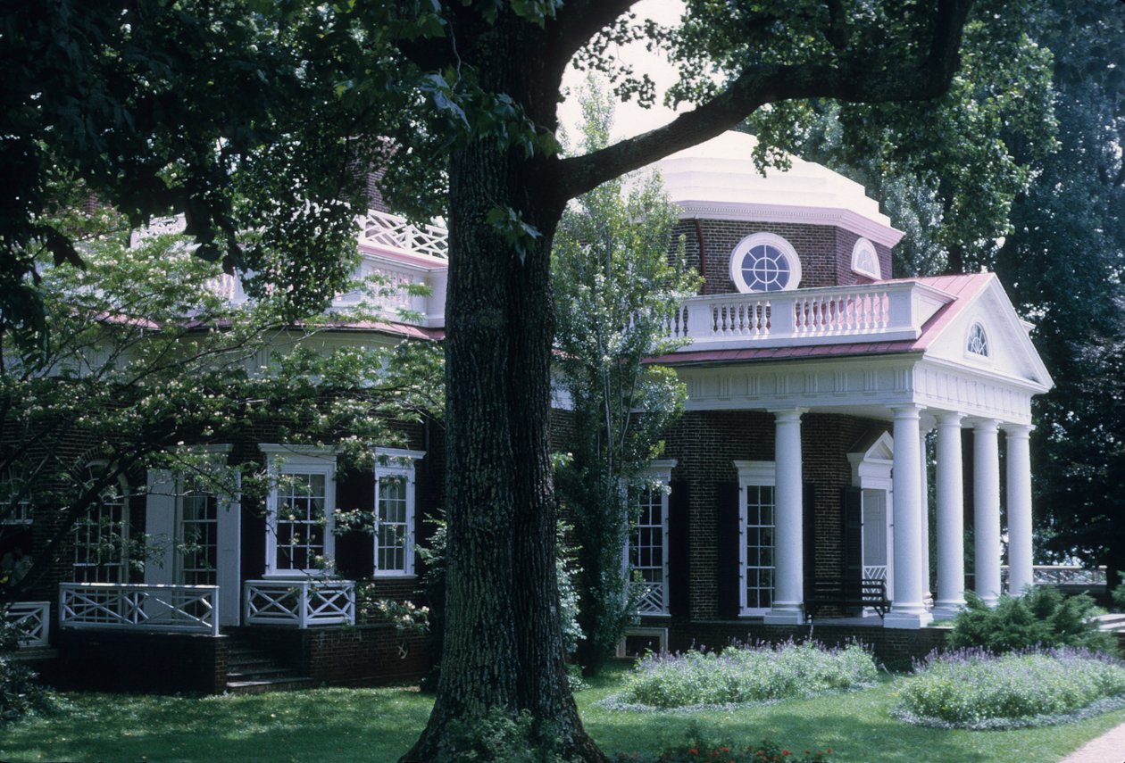 Monticello, zaprojektowany przez Thomasa Jeffersona autorstwa American School