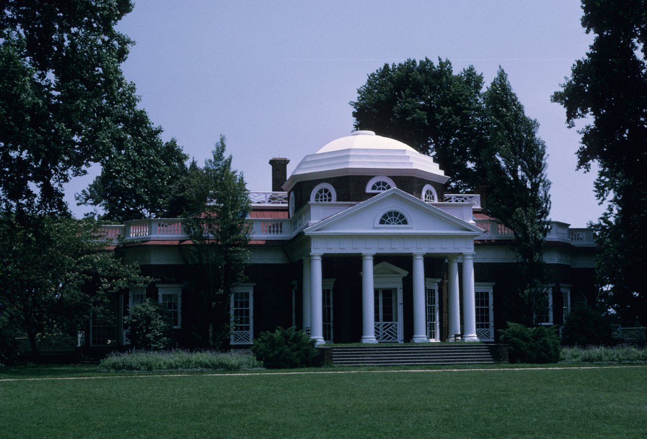 Monticello, zaprojektowany przez Thomasa Jeffersona autorstwa American School