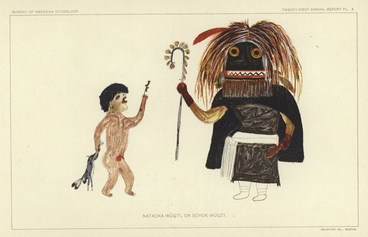 Natacka Quqti lub Soyok Wuqti (kolorowa litografia) autorstwa American School