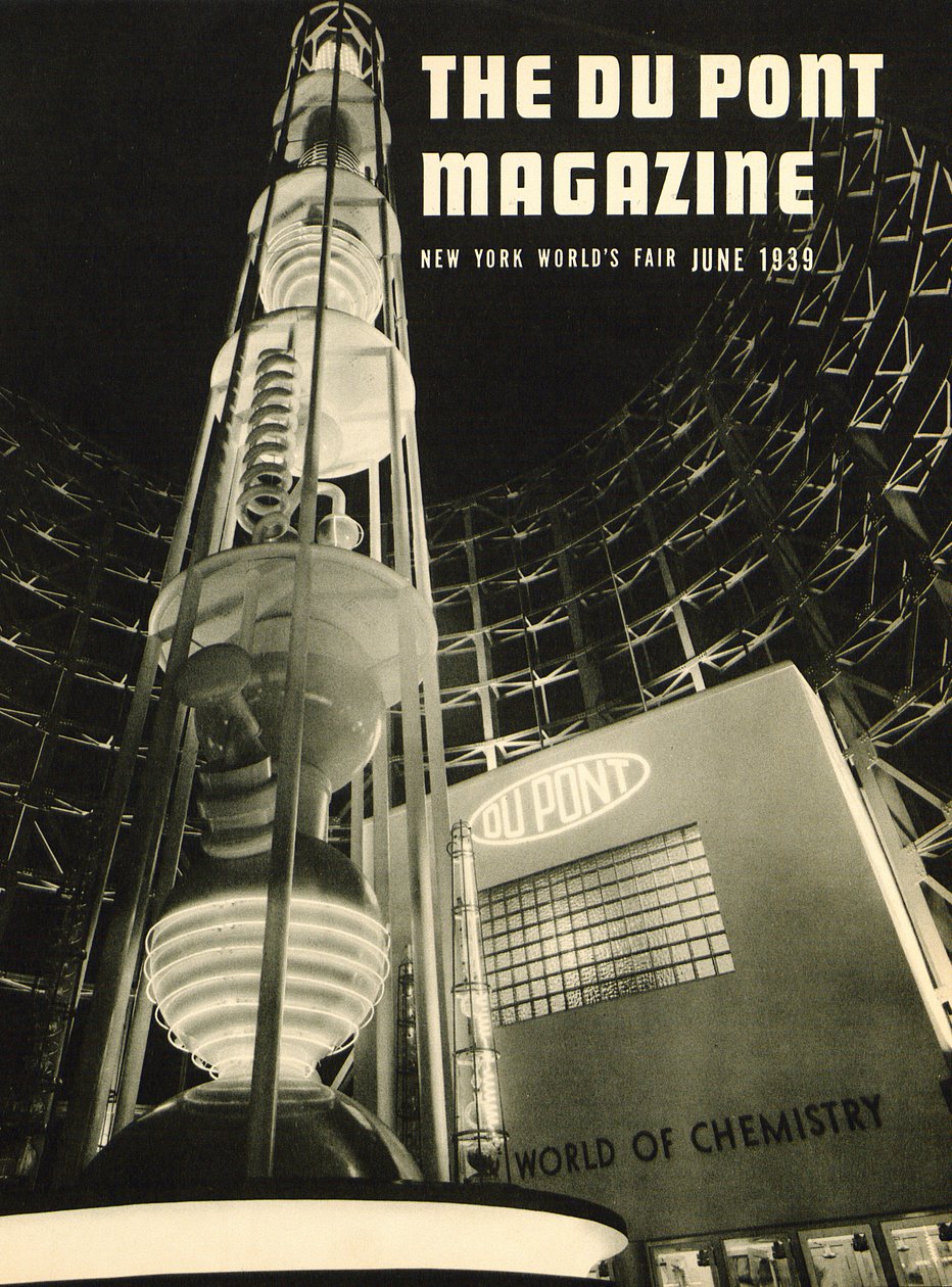 New York Worlds Fair, okładka magazynu DuPont, czerwiec 1939 autorstwa American School