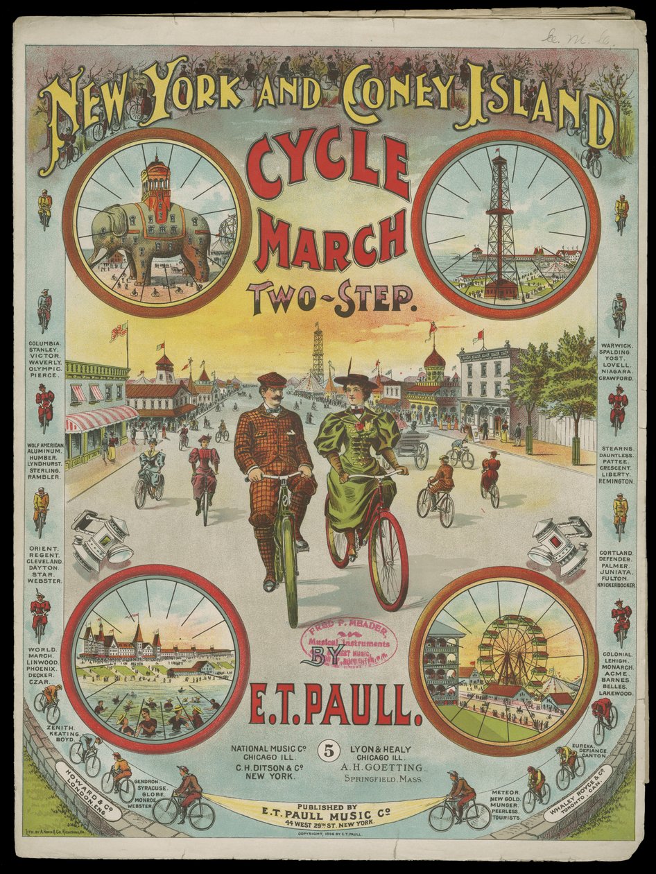 Marsz rowerowy w Nowym Jorku i na Coney Island autorstwa American School