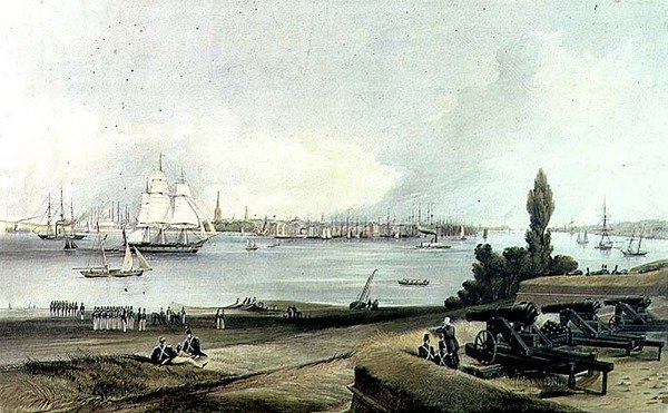 Nowy Jork od północno-zachodniego kąta Fort Columbus autorstwa American School