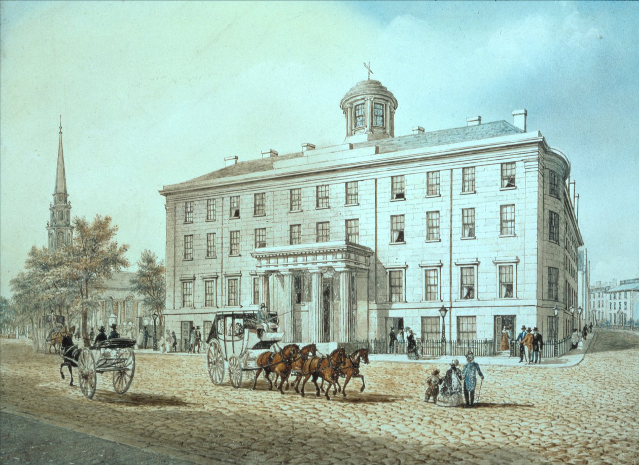 Scena uliczna w Ameryce Północnej (toaleta na szkle) autorstwa American School