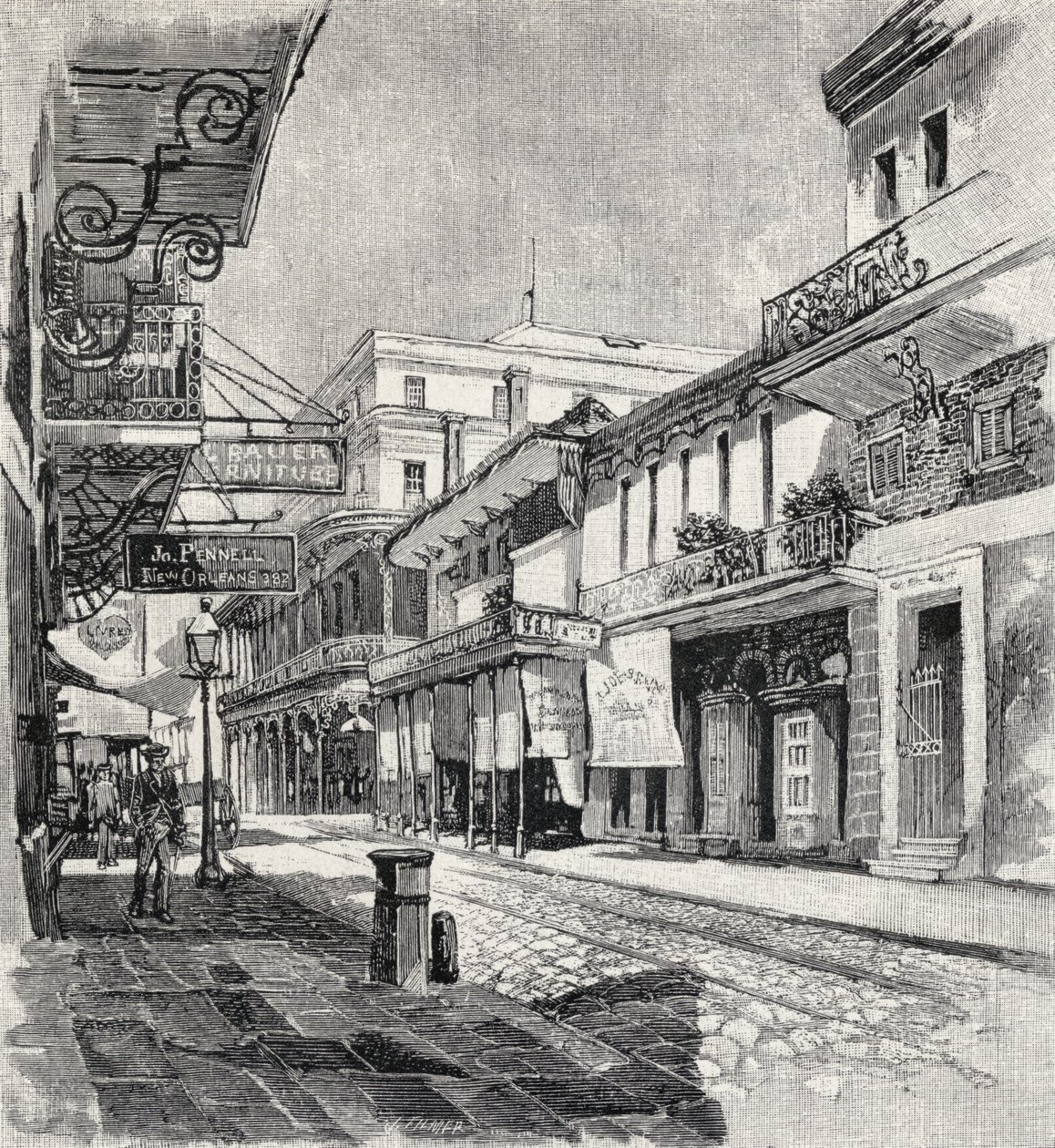 Hotel Old St. Louis, później The State House, Nowy Orlean, z „The Century Illustrated Monthly Magazine”, od maja do października 1883 r. autorstwa American School