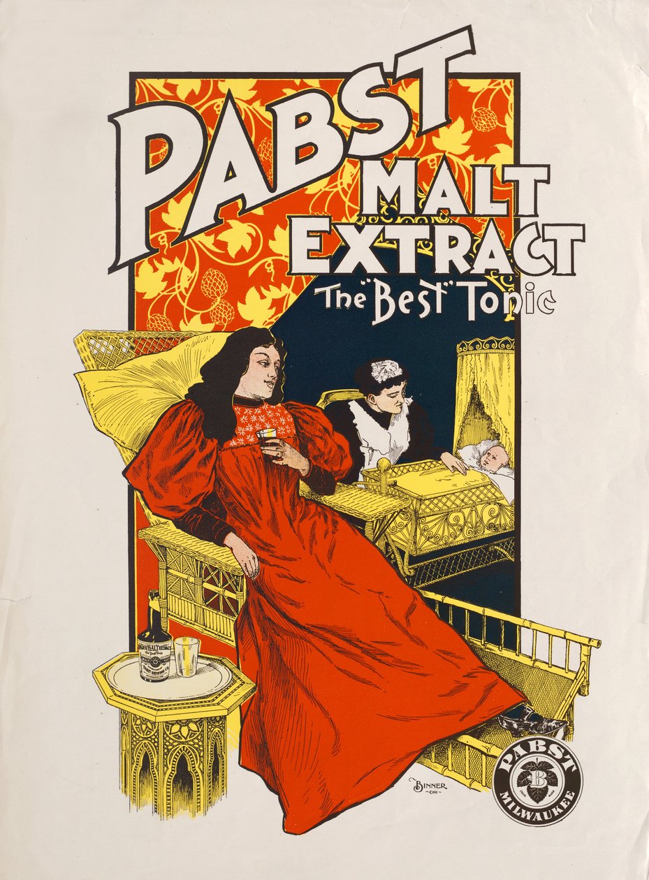 Ekstrakt słodowy Pabst, „najlepszy” tonik, Pabst, Milwaukee, ok. 1880-1890 autorstwa American School