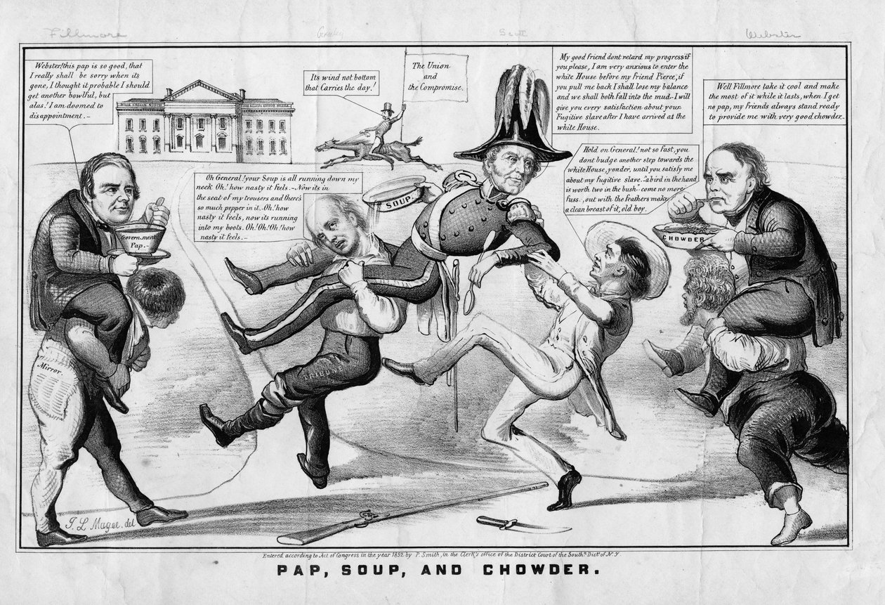 Papryka, zupa i zupa, wydane przez Currier & Ives, Nowy Jork, 1852 autorstwa American School