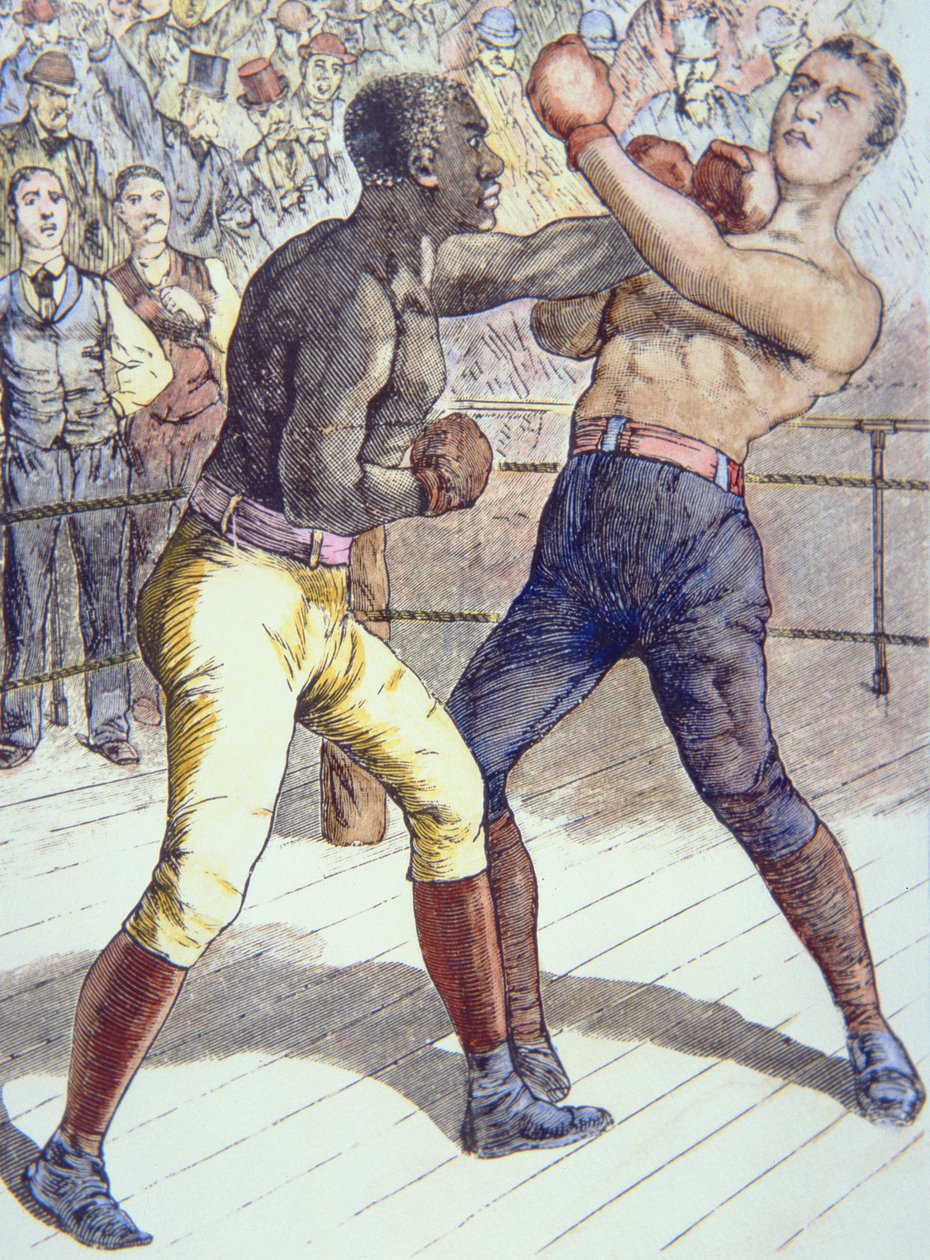 Peter Jackson przeciwko Jamesowi „Gentleman Jim” Corbett w dniu 21 maja autorstwa American School