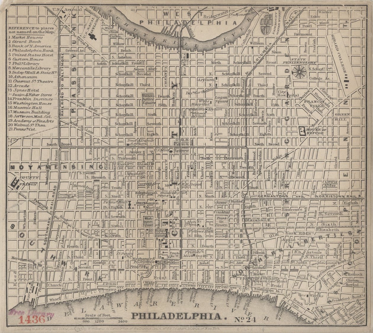 Filadelfia, 1848 r. autorstwa American School