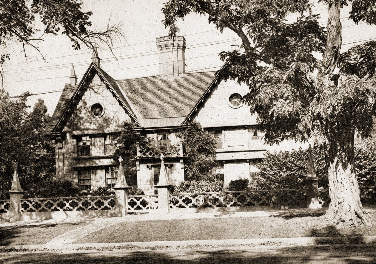 Pickering House, Salem, Massachusetts, 1915 (wklęsłodruk w tonie sepii) autorstwa American School