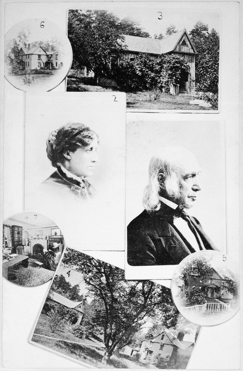 Zdjęcia rodziny Alcott i ich domu autorstwa American School