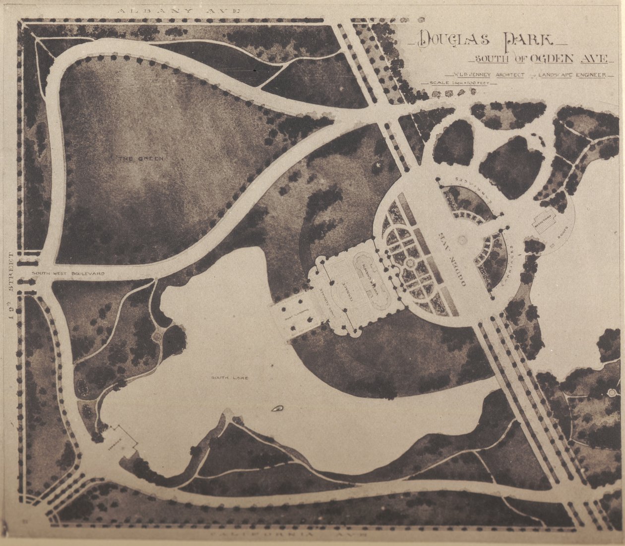 Plan ogrodu zimowego Douglas Park autorstwa American School