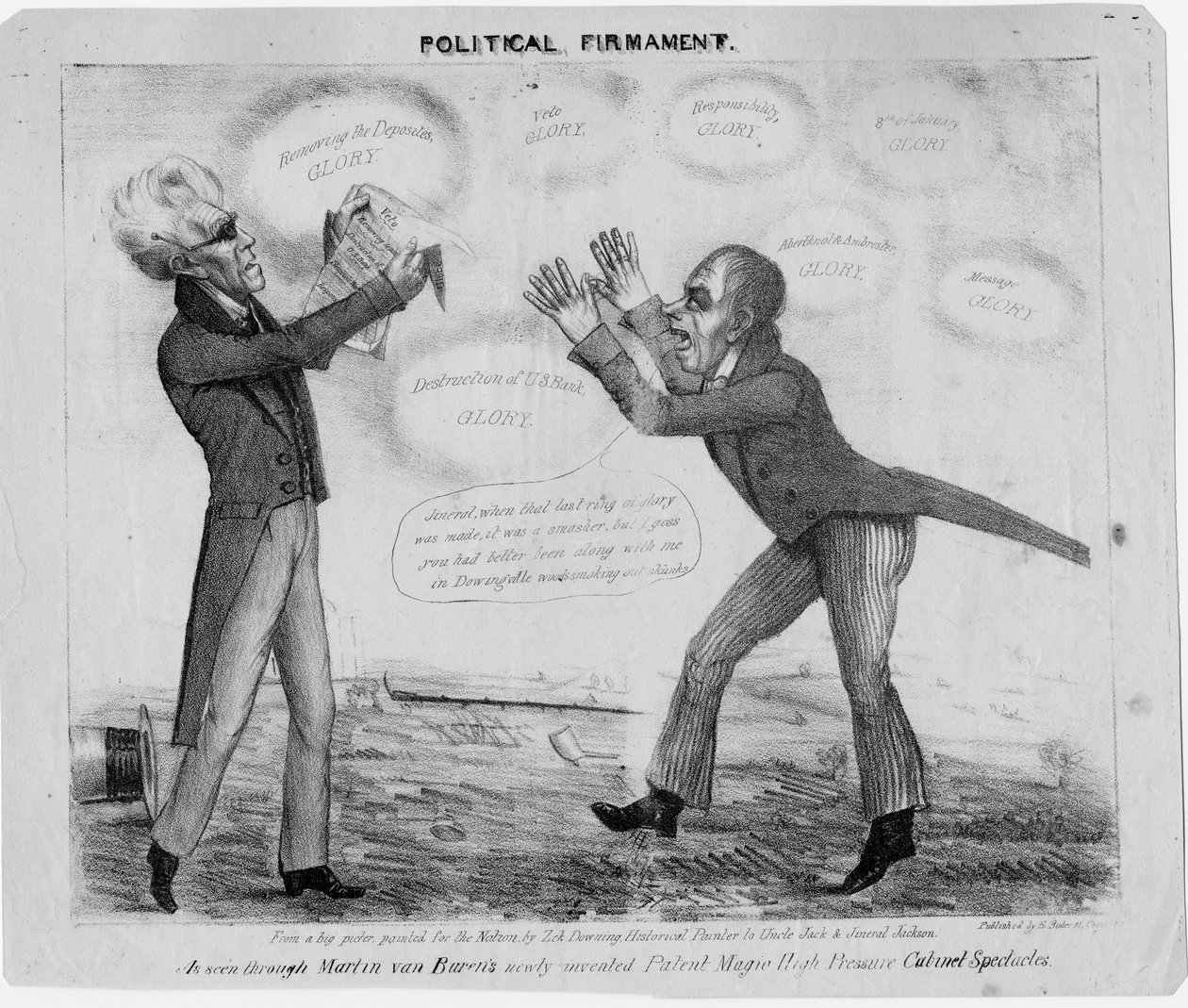 firmament polityczny, ok.1835 autorstwa American School