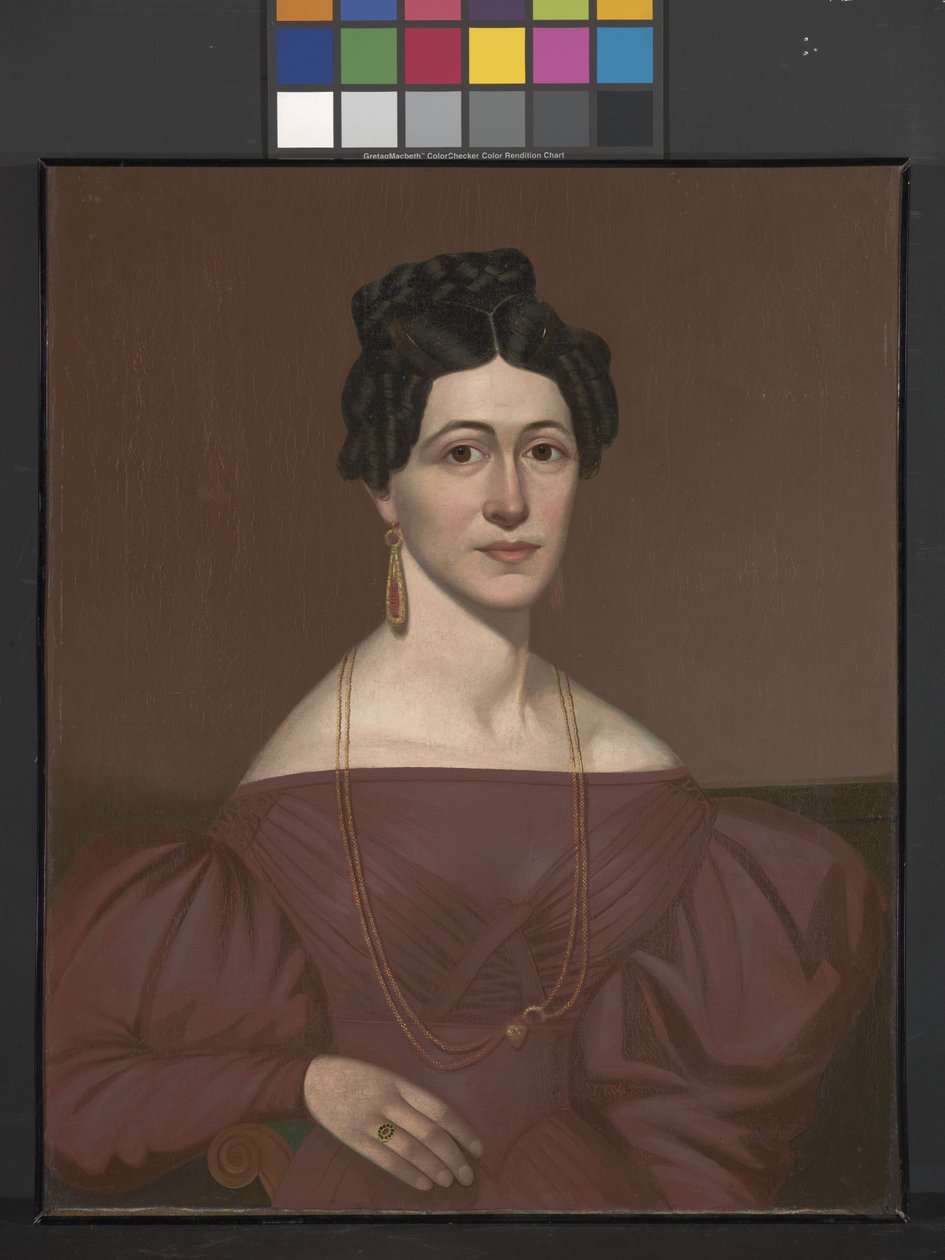 Portret Elizy C. Ayres (olej na płótnie) autorstwa American School