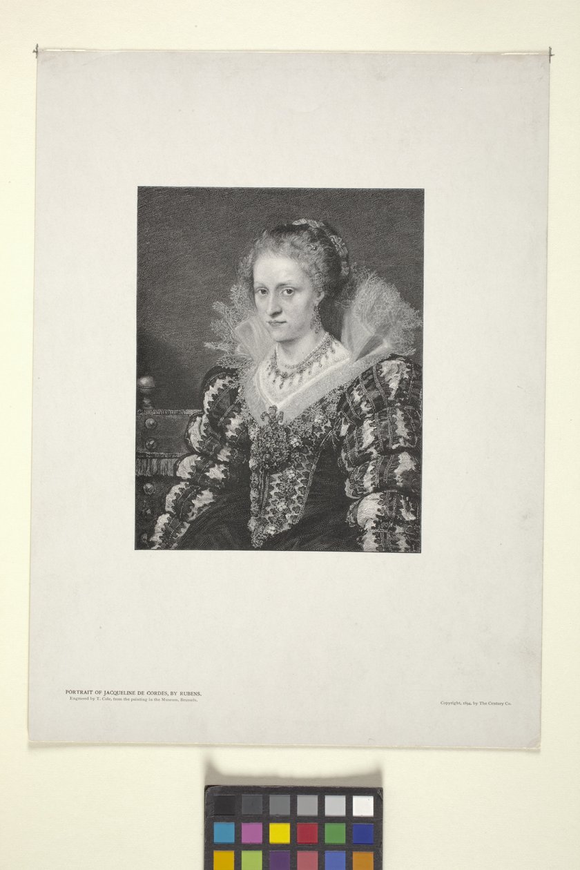 Portret Jacquelin De Cordes (atrament) autorstwa American School