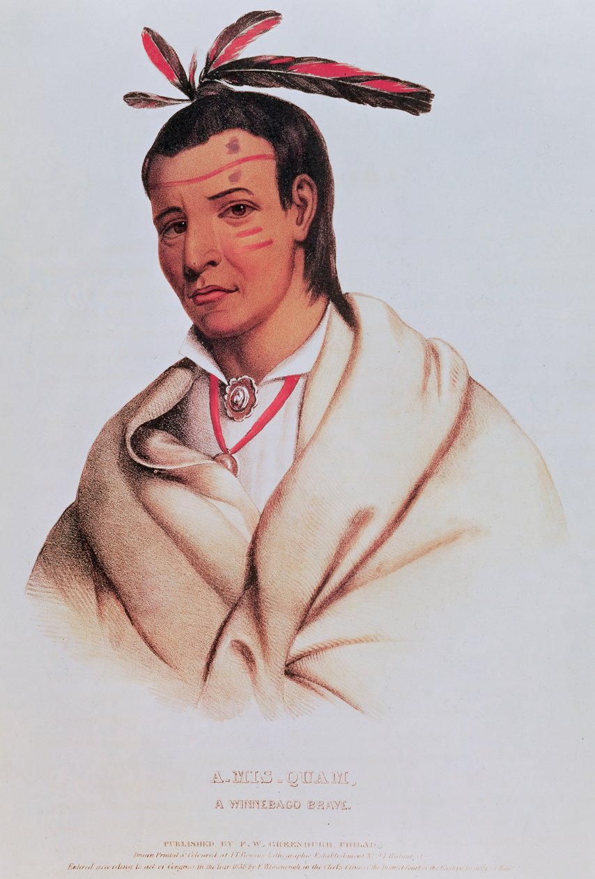 Portret A-Mis-How, dzielnego winnebago autorstwa American School