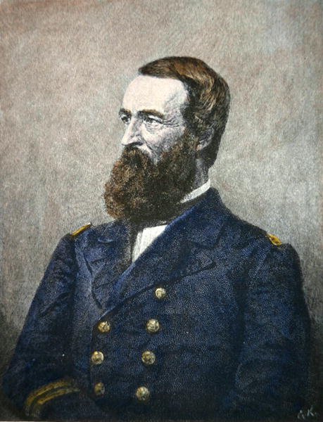 Portret Davida Dixona Portera (1813-91), admirała w marynarce federalnej (kolor lito) autorstwa American School