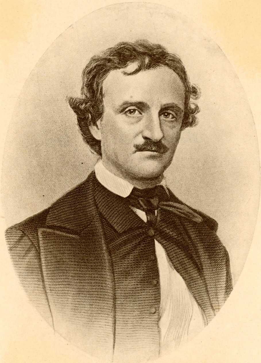 Portret Edgara Allana Poe (druk) autorstwa American School