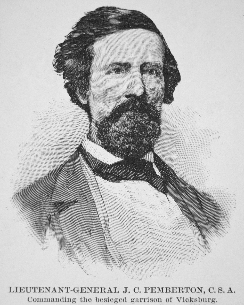 Portret generała JC Pembertona (1814-81) (lito) autorstwa American School