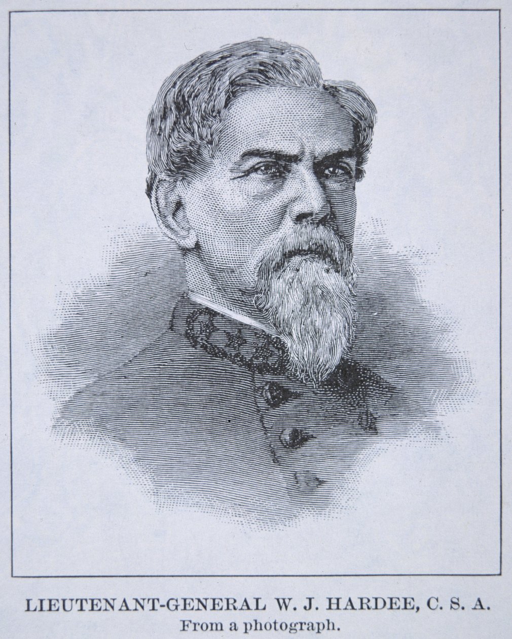 Portret generała porucznika WJ Hardee (1815-73) (lito) autorstwa American School