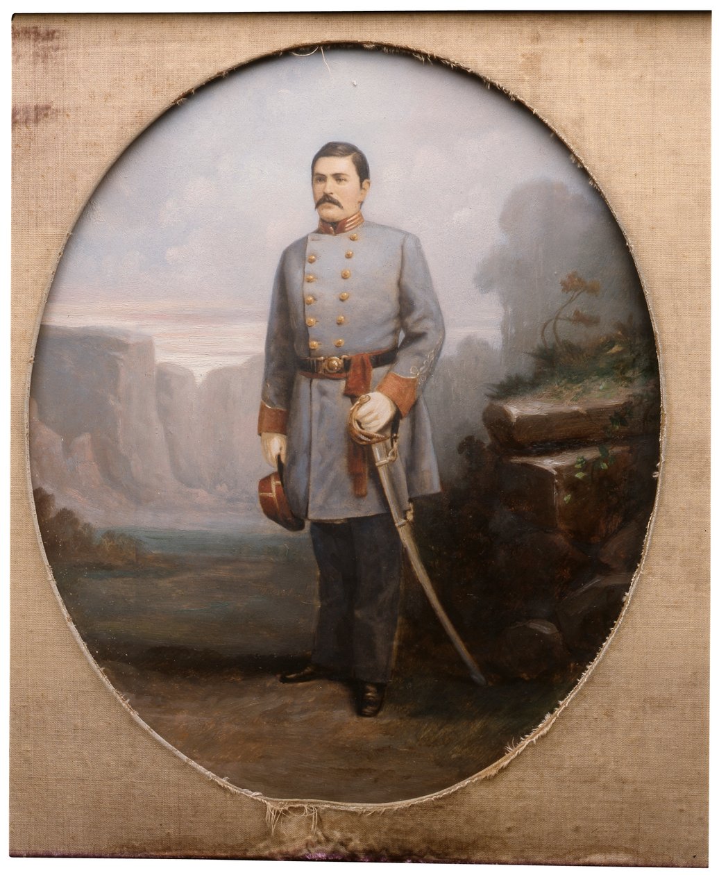 Portret majora Williama Prestona (olej na płótnie) autorstwa American School
