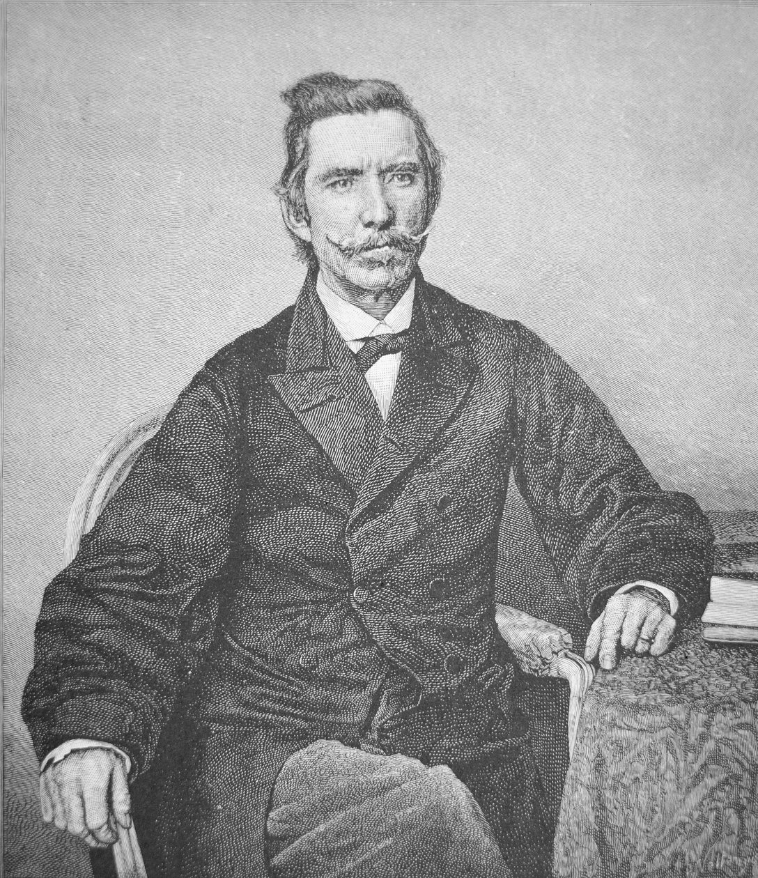 Portret kontradmirała Semmesa (1809-77), kapitana konfederackiego najeźdźcy Alabama (lito) autorstwa American School